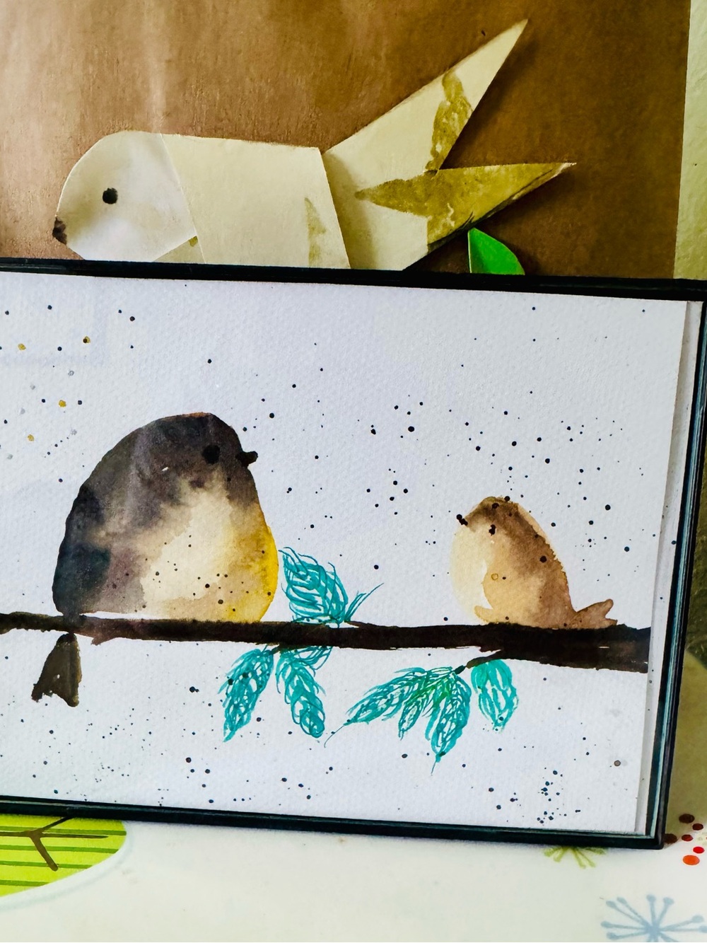 Pretty birds framed art gift set